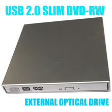 USB 2.0 Portable External Slim DVD-RW/CD-RW Burner Recorder IDE chip Optical Drive CD DVD ROM Combo Writer For Tablets PC