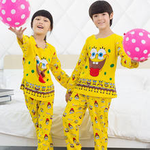 2015 New 2 pcs/set Kids Pajamas Sets Sleepwear Clothes for Boy Girl Long Sleeves Pyjamas Children’s Set for 3-13y Free Shipping