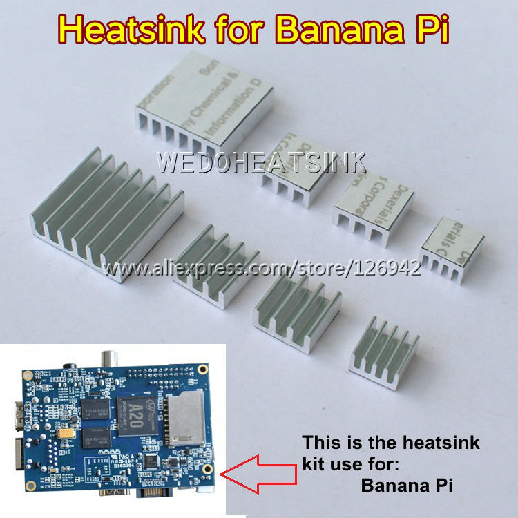 Free Shipping 10set 40pcs Diy Cooler Aluminum Heatsink Heat Sink Kit For Banana Pi