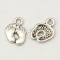 Tibetan Style Pendants Antique Silver Baby Feet Charms Fit DIY Necklace Bracelet Jewelry Making Accessories Findings