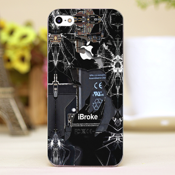 Broken rupture damaged Design Customized transparent font b case b font cover cell font b mobile