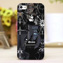 Broken rupture damaged Design Customized transparent font b case b font cover cell font b mobile