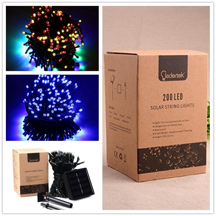 Outdoor Lighting Solar Lamp 22M 200 LED 8 Modes Waterproof LED String Fairy Lights Solar Light For Garden Decoration LederTek Outdoor Lighting Solar Lamp 22M 200 LED 8 Modes Waterproof LED String Fairy Lights Solar Light For Garden Decoration LederTek