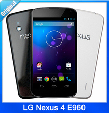 E960 Original LG Nexus 4 E960 Cell Phone 3G 16GB ROM 2GB RAM 8MP Camera 4.7” Quad Core NFC Unlocked Smartphone Free Shipping
