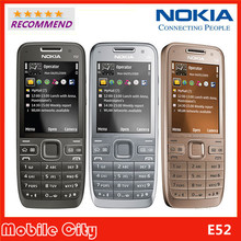 Original Refurbished Unlocked Nokia E52 Mobile Phone 3 2MP Bluetooth WIFI 3G GPS Support Russian Keyboard