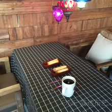 New American simple rural Brown thickened waterproof lattice table cloth tablecloth table cloth