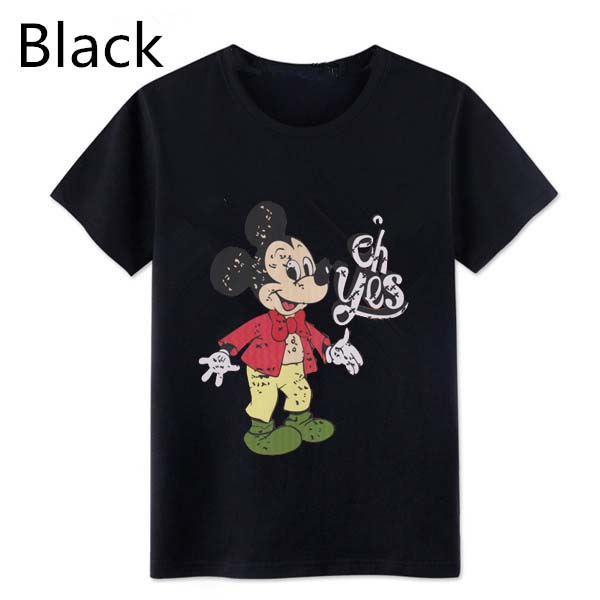 Free shipping 2016 new Summer colourful Mickey cartoon Baby Kids Girls Boys 100 cotton Tees Tops