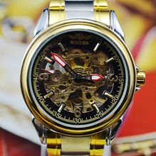 Acero de la personalidad ganadora tira recorte para hombre totalmente automático para hombre reloj mecánico comercial j243