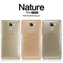 10pcs/lot honor7 NILLKIN nature TPU transparent case,ultrathin 0.6mm TPU case For Huawei honor 7 Retail + freeship