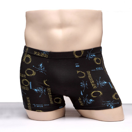 Free shipping high quality men sexy soft underwear casual tide male Breathable and comfortable printing of