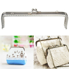 Wholesale New Cute Metal Silver Sewing Handbag Handle Clutch Coins Purse Frame Kiss Clasp Arch For Bags 15cm Accessories