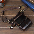 Men s Genuine Leather Travel Motorcycle Riding Messenger Shoulder Fanny Pack Waist Thigh Drop Leg Bag