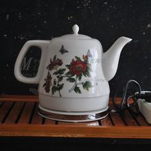 Supply Jingdezhen Ceramic Smart Kettle Coffee teapot kettle flowers 18002 