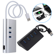 4 Ports HUD Splitter USB 3.0 Port High-Speed Aluminium Power-Bus For PC Laptop Notebook Mac Computer Peripherals New