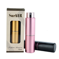SurbYR 15ML Mini Portable Aluminum Telescop Refillable Perfume Bottle With Atomizer Empty Parfum Case With Gift