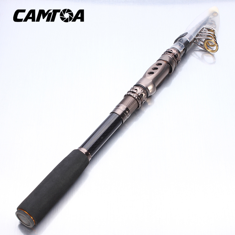 CAMTOA 3300mm 10.83Ft 10 Sections Telescopic Fishing Spinning Rod Pole Portable Special Carbon Material