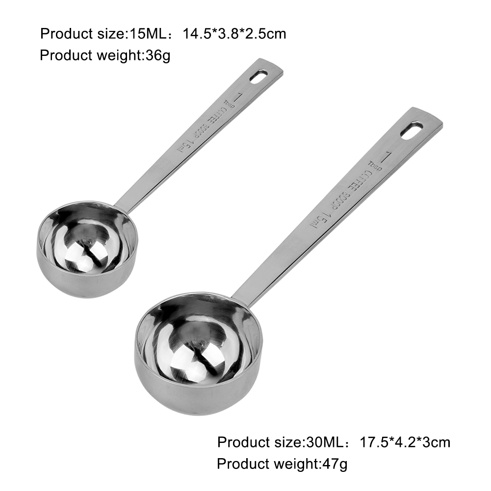 15ml 30ml Metal Measuring Spoon Coffee Scoop Thicken Stainless Steel Smooth Long Handle Tablespoon Milk Spoons Kitchen Bar Tools Measuring Spoon Kitchen Measuring Toolskitchen Measuring Spoons Aliexpress