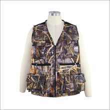 Breathable camo fishing vest, outdoor hunting vest for men, men’s waterproof fishing jacket