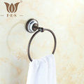 RBP Series Roman Bronze Towel Ring Porcelain Base Wall Mounted Bathroom Accessories Brass Towel Holder 7003TP