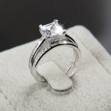 2016 New Rainbow Jewel actual 925 sterling silver marriage ceremony ring engagement jewellery fasion AAAAA 2Ct zircon bridal rings for ladies