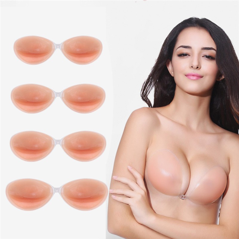 2017 Ladys Sexy Stealth Silicone Adhesive Stick On Gel Push Up