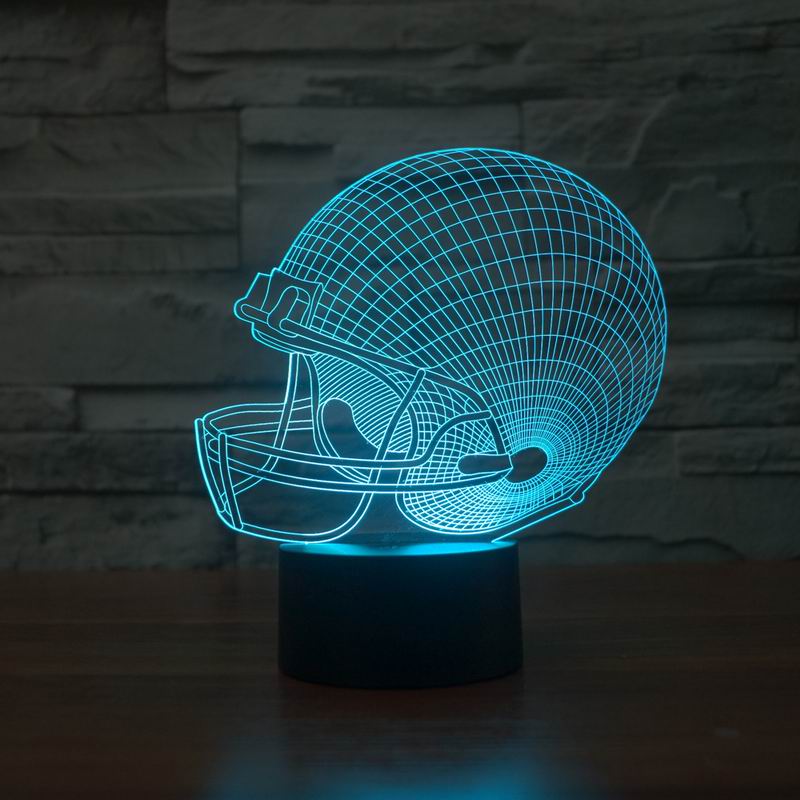 JC-2830  Amazing 3D Illusion led Table  Lamp Night Light with Rugby hat shape