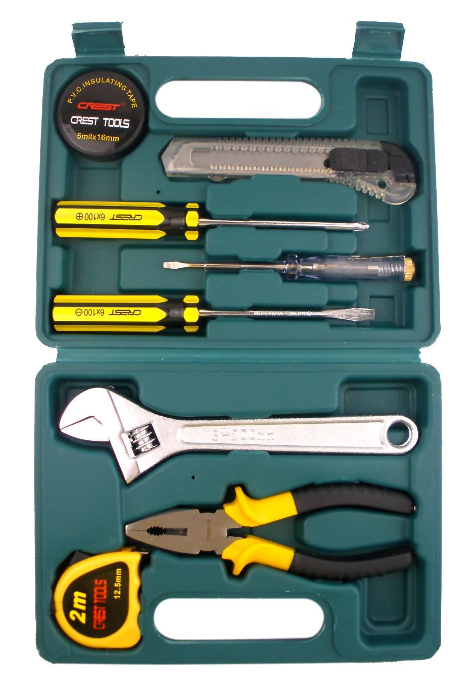 G  T 9PC hand mechanics tool set & Chest Auto Home Repair Kit Metric- Lifetime Warranty 011009B R