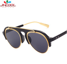 JinCool Fashion Steampunk Sunglass Men 2016 Vintage Sunglasses Women Brand Designer Sun Glasses High Quality Oculos de sol S899