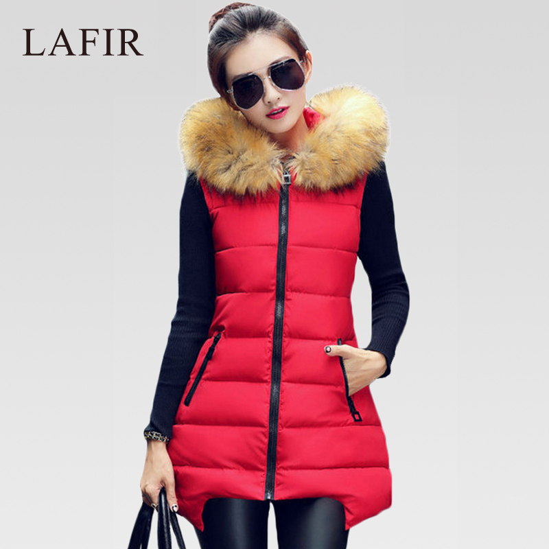 2015 Newest Autumn Winter Fur Collar Womens Long Vest Jcket 6 Colors Sleeveless Hooded Down Cotton Vest Female Warm Coat&Outwear