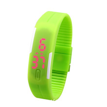 2015 Fashion Sport LED Women Watches Candy Color Silicone Rubber Touch Screen Digital Watches Waterproof Bracelet