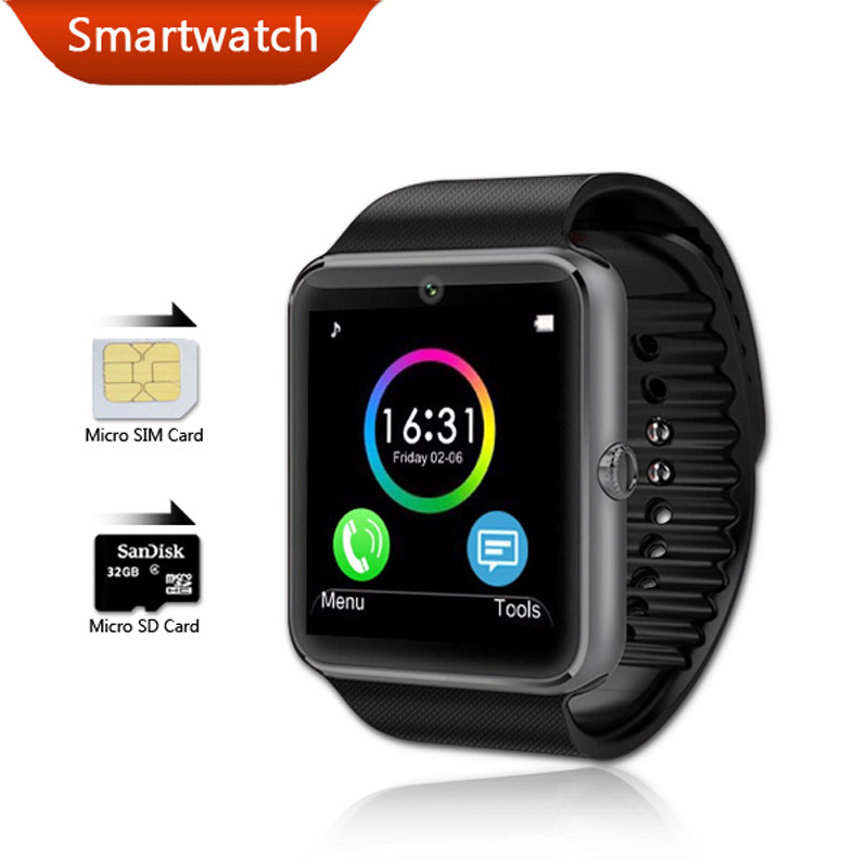 Smartwatch GT08 Bluetooth Android Wear Smart Watch Waterproof Mobile Phone Wrist Watches Camera Clock with Fitness