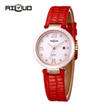 Brand Luxury Fashion Casual Dress Watch Women Quartz Watch Pearl Ceramic Clock Ladies Diamond Genuine Leather