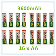 16pcs/lot original GP aa rechargeable battery 3600mah / gp 3600 / / rechargeable battery gp batteries 1.2V Ni-MH + Free shipping