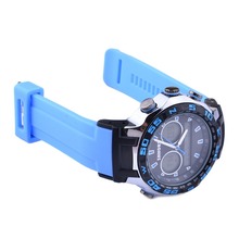 SHHORS Fashionable Colorful Silicon Wristband Multi fuction Casual Sport Watch Waterproof Color Sky Blue Waterproof