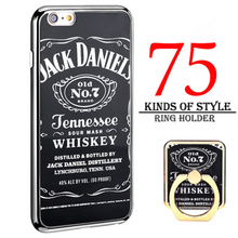 2016 Metal Aluminum Phone Tablet Pad Daniels Whiskey 360 Stand Cartoon Ring Holder Finger Grip Iring Case for iphone 4 5 6 plus