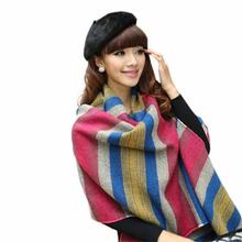 Creative Fashion Women’s Large Tartan Scarf Shawl Stole Plaid Tassels Knitting Scarf