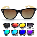 Free Shipping 9Colors Classical Eyewear PC Frame with Bamboo Temple Sunglasses and Polarized REVO Lens B3001