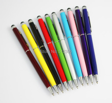 Metal 2 In 1 Capacitive Screen Stylus Pen Pens Touch Pen For IPAD IPHONE Tablet PC Cellphone 30pcs/lot Free shipping
