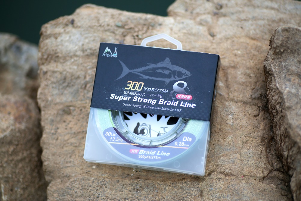 8 Strands Braided Fishing Line PE Sink Super Strong Linha Multifilamento 300YD(275M) 10-40LB Linha Para Pesca Tresse