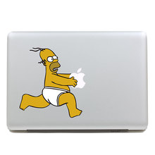 Removable DIY waterproof cartoon Simpson running tablet sticker and laptop computer sticker for macbook Pro 13,Air 13,170*270mm