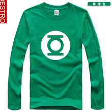 The Justice League Green lantern Symbol Pattern Superhero 2013 print long-sleeve T-shirt dbz02 chromophous