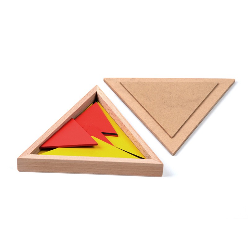 Kids Montessori Childhood Early Learning Constructive Triangle Wooden Toy