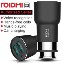 2016 Новый Оригинальный Xiaomi ROIDMI 2 S 5 В 3.8A Bluetooth Handfree Автомобильный зарядное устройство С Музыкальный Плеер fm-передатчики Для iPhone 7 5S 6 6 S