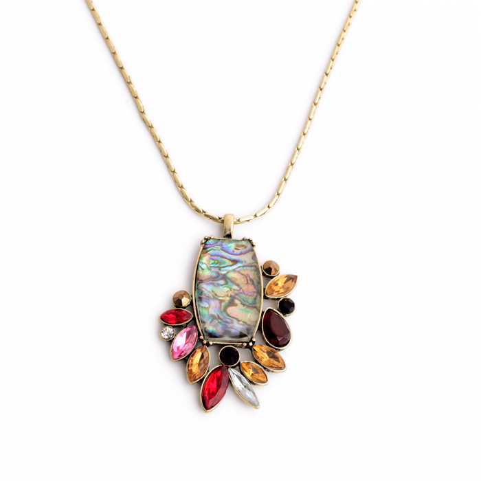 jewelry women wholesale fashion accessories asymmetrical gem pendant women&#39;s necklace ...