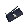 Fashion Genuine Leather Long Purse Women Ultra thin Zipper Twist Lock Soft Wallet Designer Top Layer