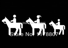 50 pcs lot Horse Riding Family Decal Sticker For Car Window Truck SUV Bumper font b