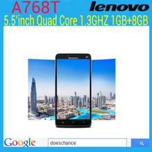 Original new Lenovo A768T 5.5″ 1280×720 IPS screen 4G TD LTE Android 4.4 1228MHz Quad Core mobile phones 3G WCDMA 8.0MP Camera