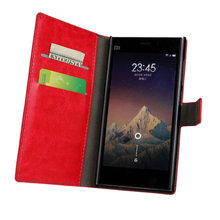Fashionable Textured Leather Case For Xiaomi MIUI MI3 M3 Phone Wallet Stand Bag Back Cover Protect