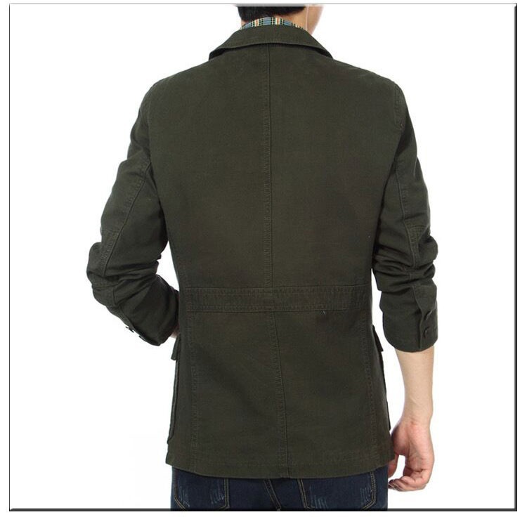 2015 New Arrival Brand Men Military Blazers Slim Fit Masculino Casual Jacket Coat Pure Cotton Suits Ceket Blaser Casaco Blezer (4)