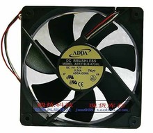Used Free Shipping DC12V 0.24A Server Cooling Fan For ADDA AD1212LB-A73GL Server Square Fan 3-wire 120x120x25mm